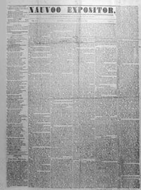 Nauvoo Expositor – 7 June 1844